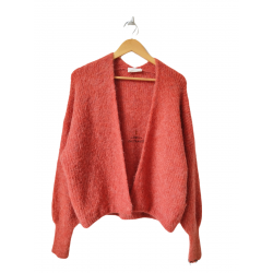 Gilet ouvert oversize laine...
