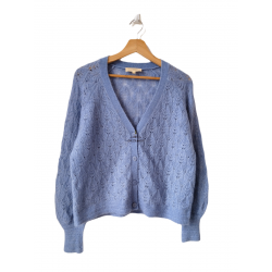 Gilet cardigan ajouré laine...