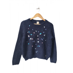 Pull oversize col rond Des...