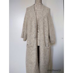 Gilet ouvert oversize laine...