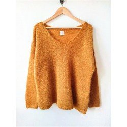 Pull oversize doudou col V...