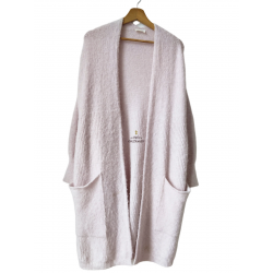 Gilet ouvert oversize laine...