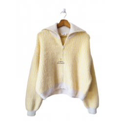 Gilet zippé oversize laine...