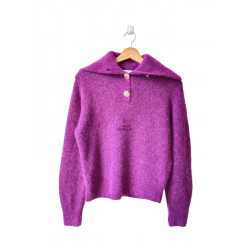 Pull col montant boutonné &...