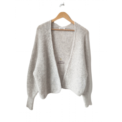 Gilet ouvert oversize laine...