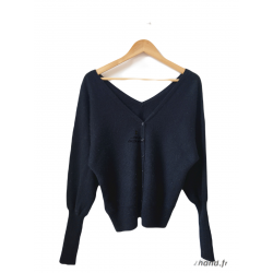 Gilet pull Oversize col V...