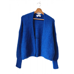 Gilet ouvert oversize laine...