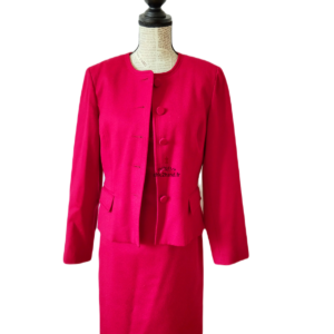 Ensemble robe et veste en laine rose maison 123 TBE