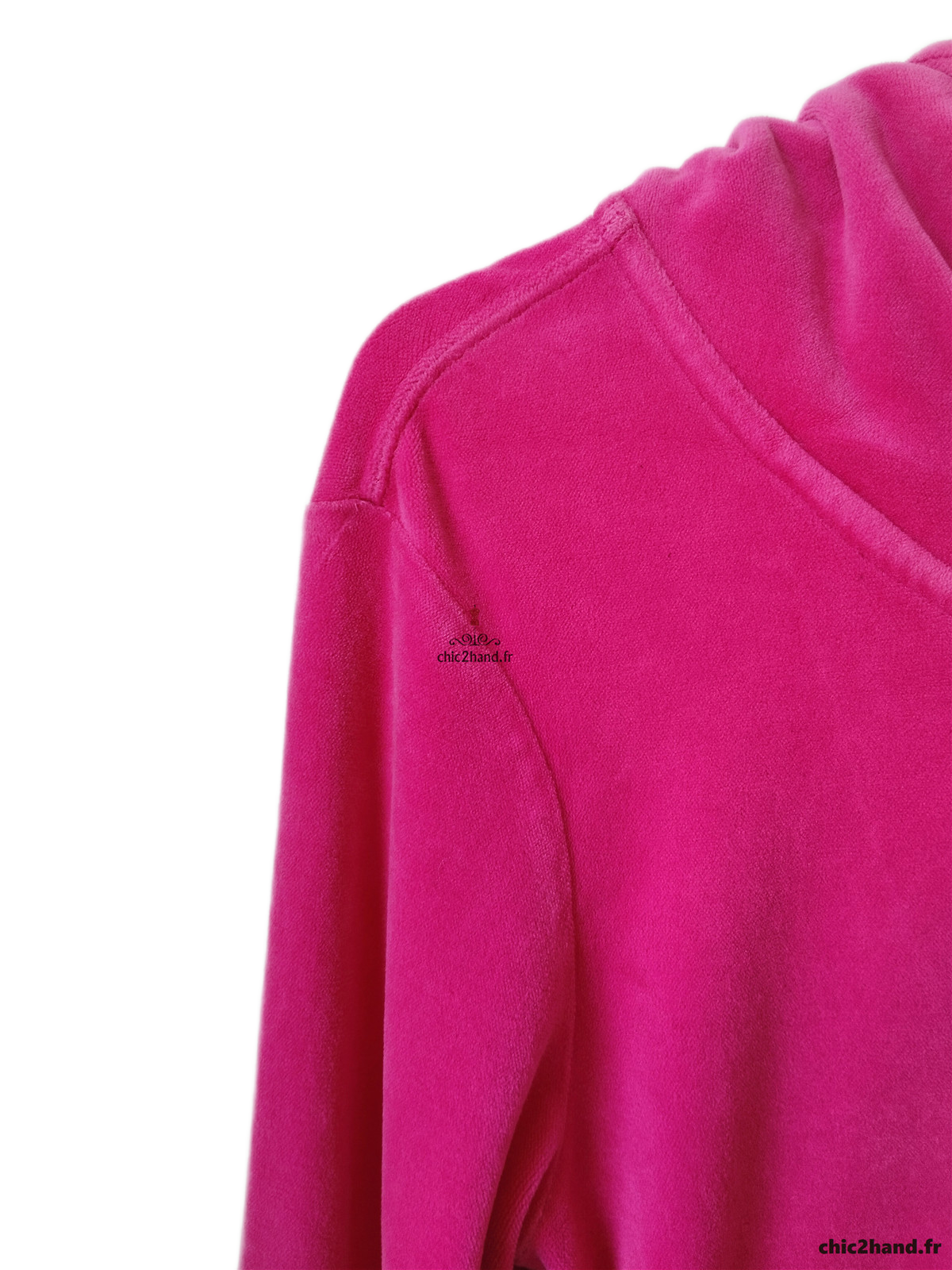 Sweat cardigan avec capuche doudou Adidas S rose TBE – Image 4