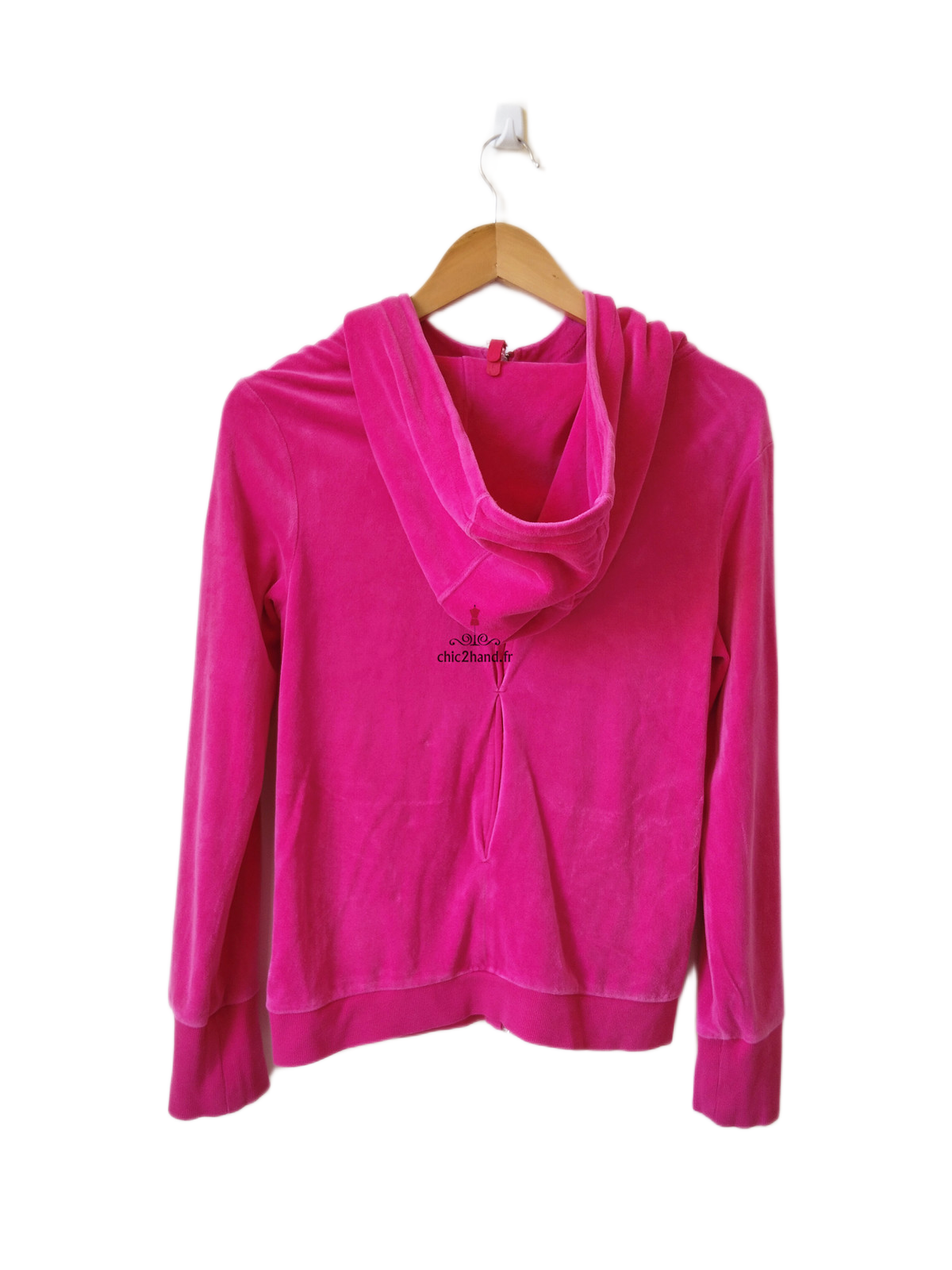 Sweat cardigan avec capuche doudou Adidas S rose TBE – Image 6
