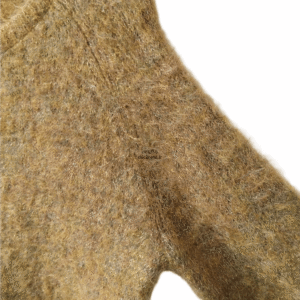 Gilet cardigan oversize doudou Des Petits Hauts Amande kid mohair T2 brun doré Excellent état