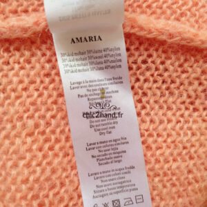 Gilet cardigan doudou Des Petits Hauts amaria super kid mohair T2 rose pivoine NEUF