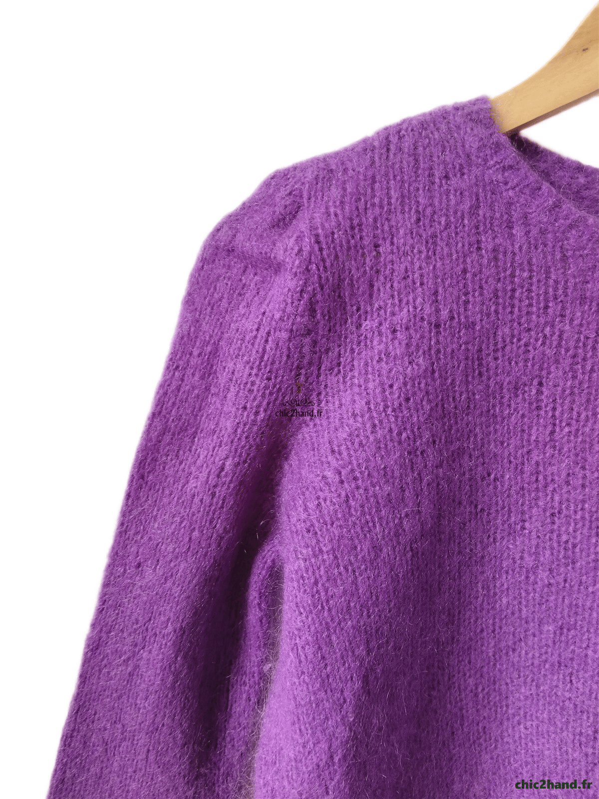 Pull doudou Des Petits Hauts laine kid mohair violet T0 apati TBE – Image 4