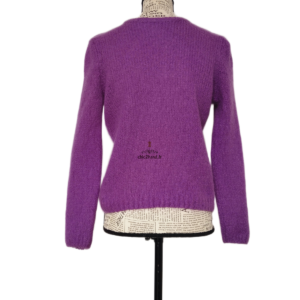 Pull doudou Des Petits Hauts laine kid mohair violet T0 apati TBE
