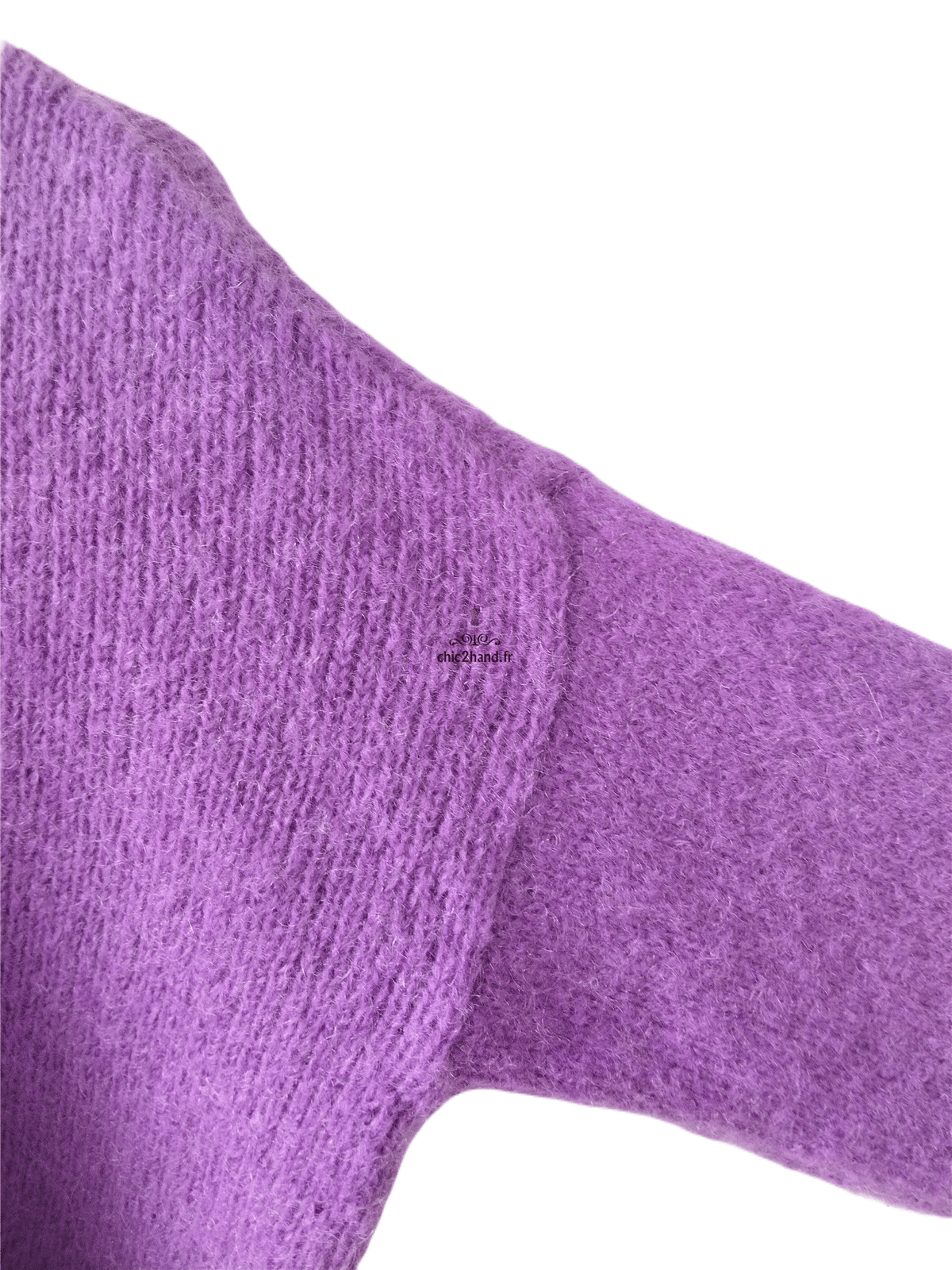 Pull oversize avec capuche violet kid mohair Des Petits Hauts T1 Neuf modèle Apolo – Image 5