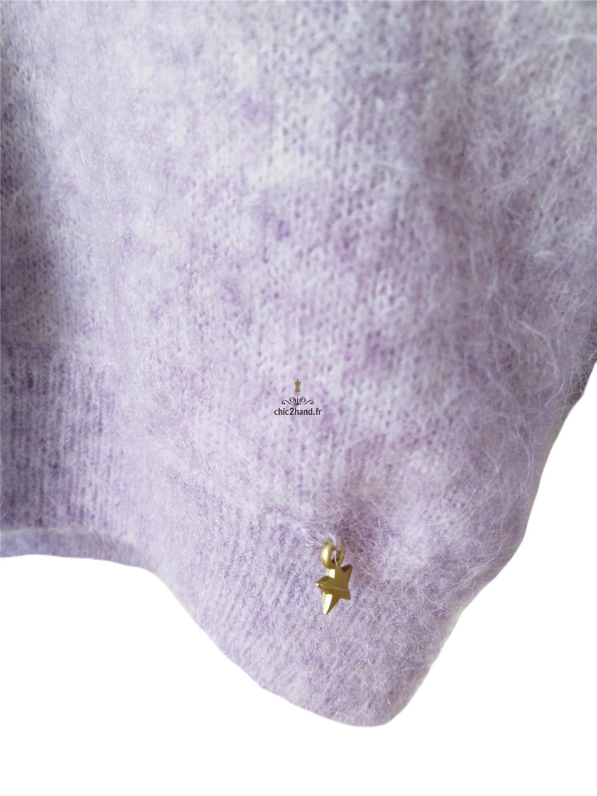 Gilet cardigan doudou Des Petits Hauts Babar laine alpaga T1 violet mauve Excellent état – Image 4