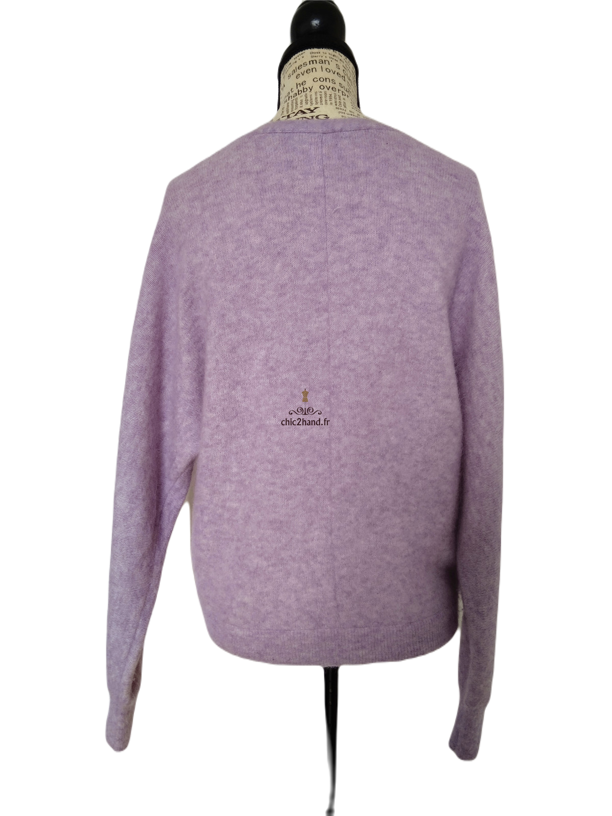 Gilet cardigan doudou Des Petits Hauts Babar laine alpaga T1 violet mauve Excellent état – Image 10