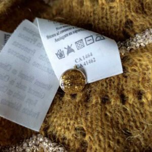 Pull kid mohair lurex ajouré Des Petits Hauts XS modèle barbara couleur doré