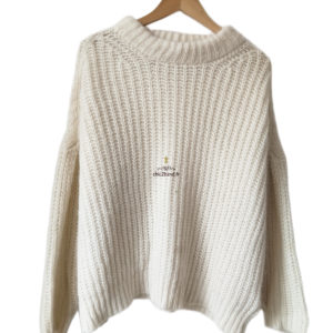 Pull  oversize alpaga mohair ba&sh emma blanc écru T2 NEUF