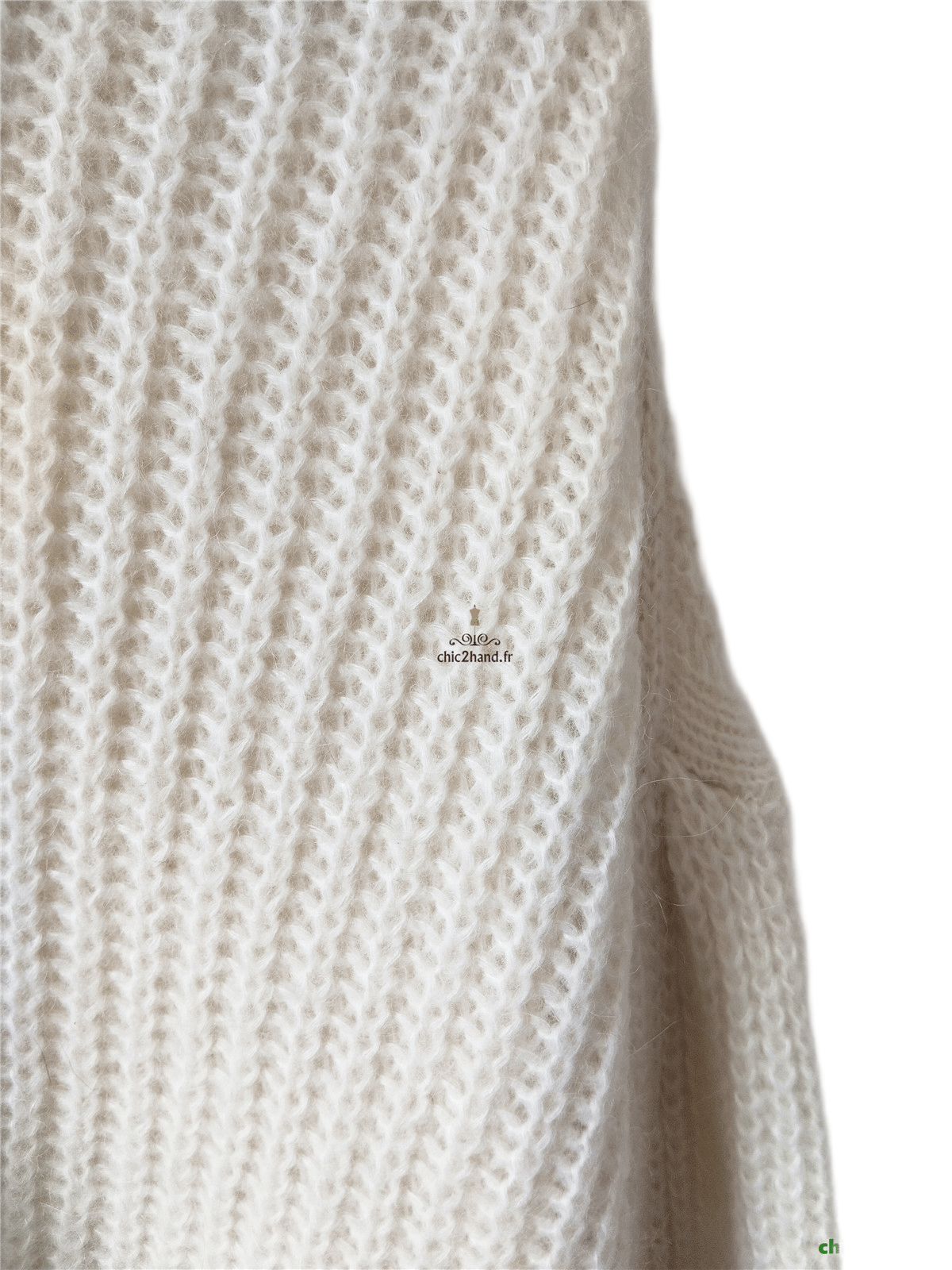 Pull oversize alpaga mohair ba&sh emma blanc écru T2 NEUF – Image 6