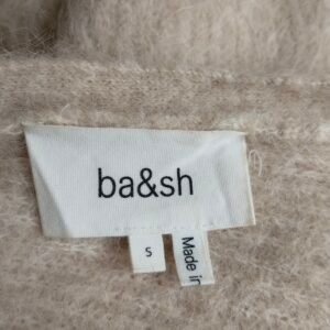 Pull FILL dos décolleté épais doudou Ba&sh T1 beige NEUF