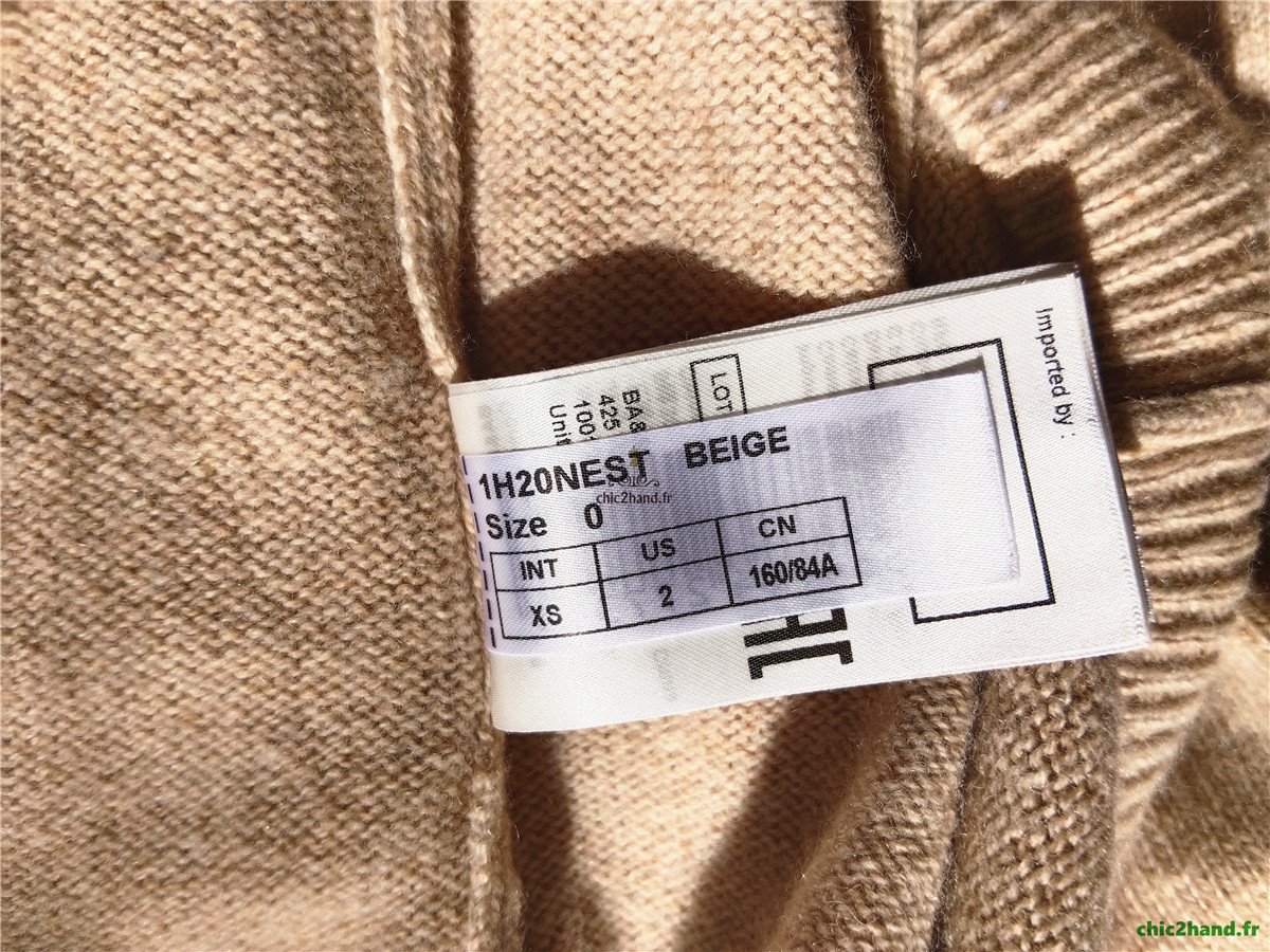 Pull épais doudou manches ballon 100% laine Ba&sh T0 beige TBE – Image 9