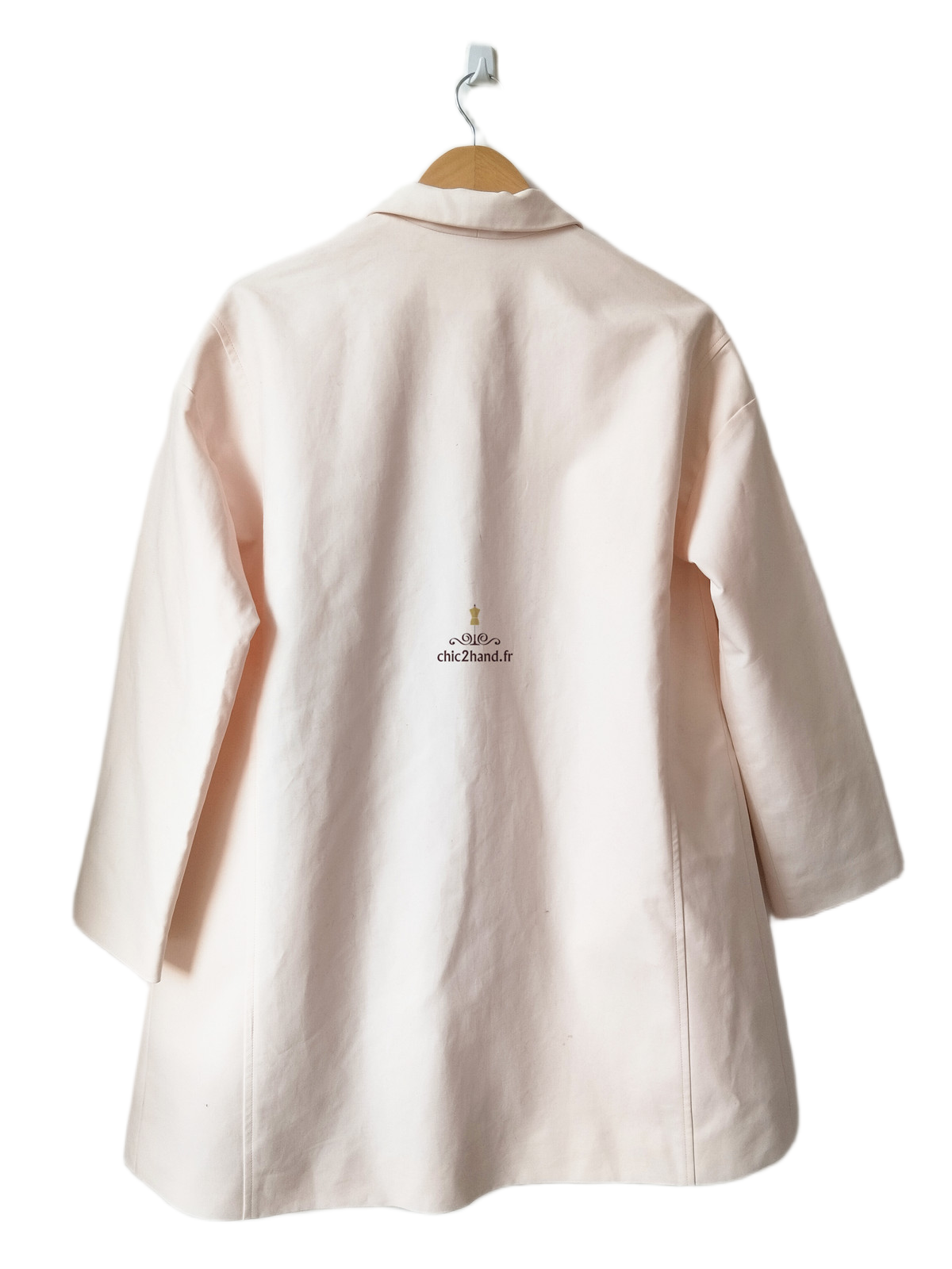 Trench imperméable classique doublure Ba&sh iphigenie T3 rose clair Excellent état – Image 5