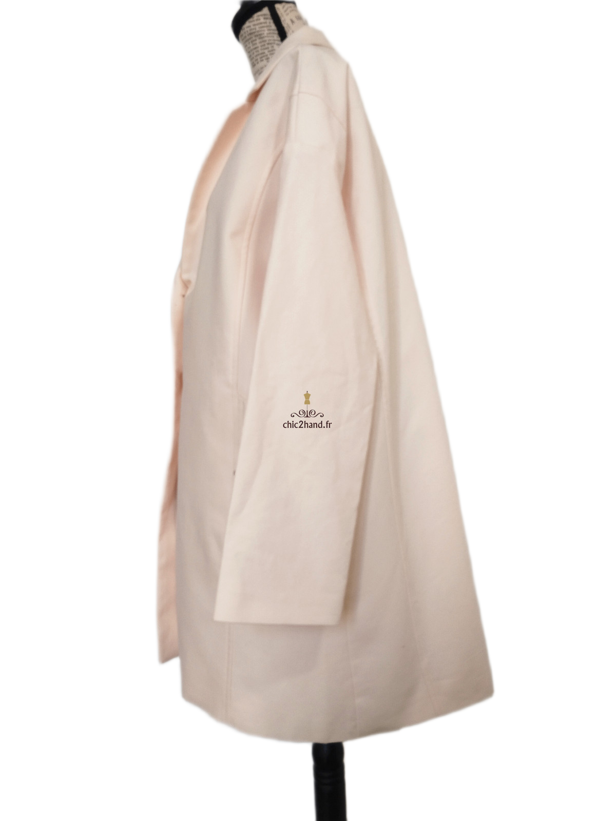 Trench imperméable classique doublure Ba&sh iphigenie T3 rose clair Excellent état – Image 7