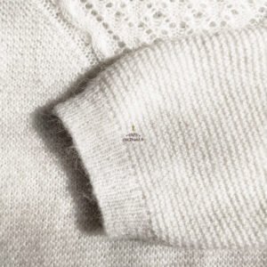 Pull ajouré doudou  col montant Des Petits Hauts Bisou kid mohair blanc T1 NEUF