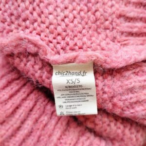 Pull oversize laine mohair American Vintage rose xs s BOO270 boolder neuf