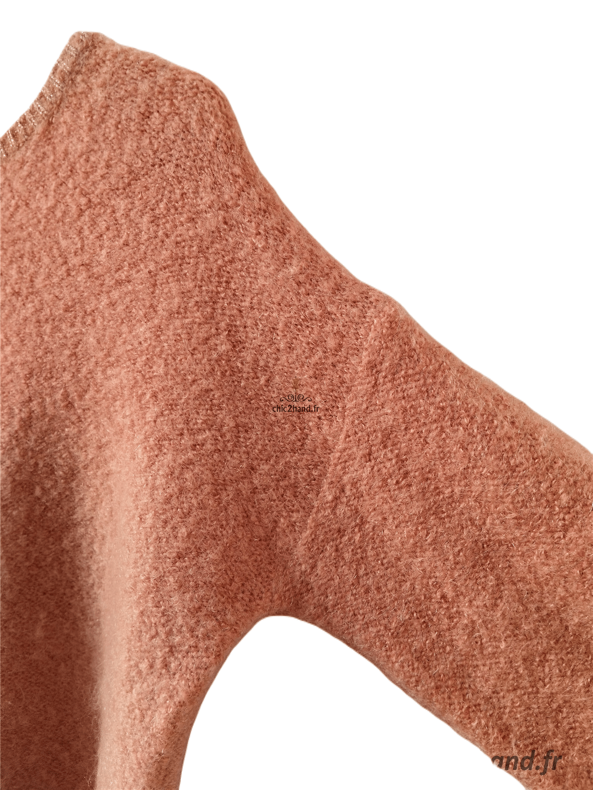 Pull oversize doudou Des Petits Hauts Calinou rose saumon kid mohair T0 NEUF – Image 4