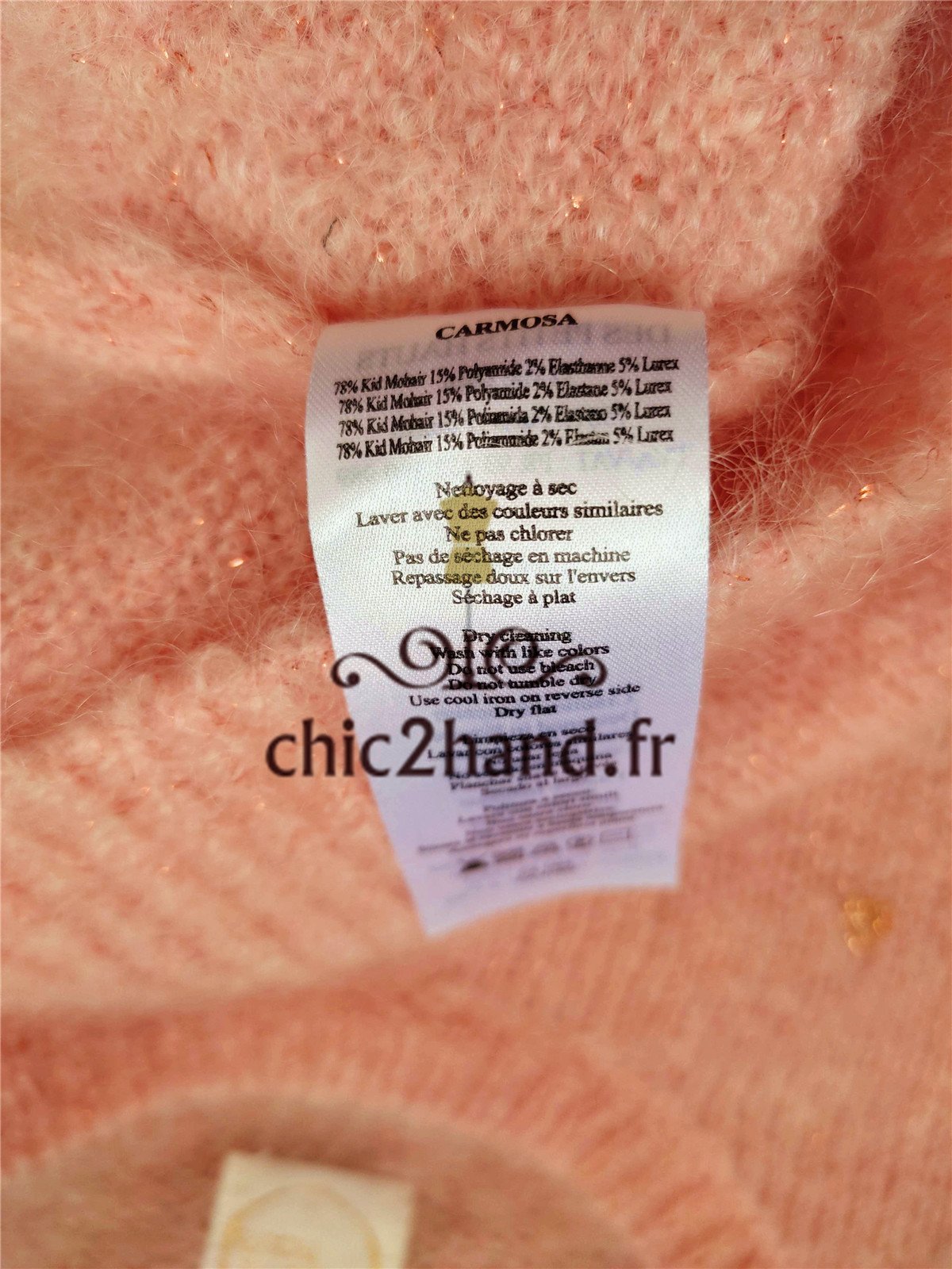 Pull doudou rose pivoine kid mohair Des Petits Hauts S Neuf modèle carmosa – Image 10