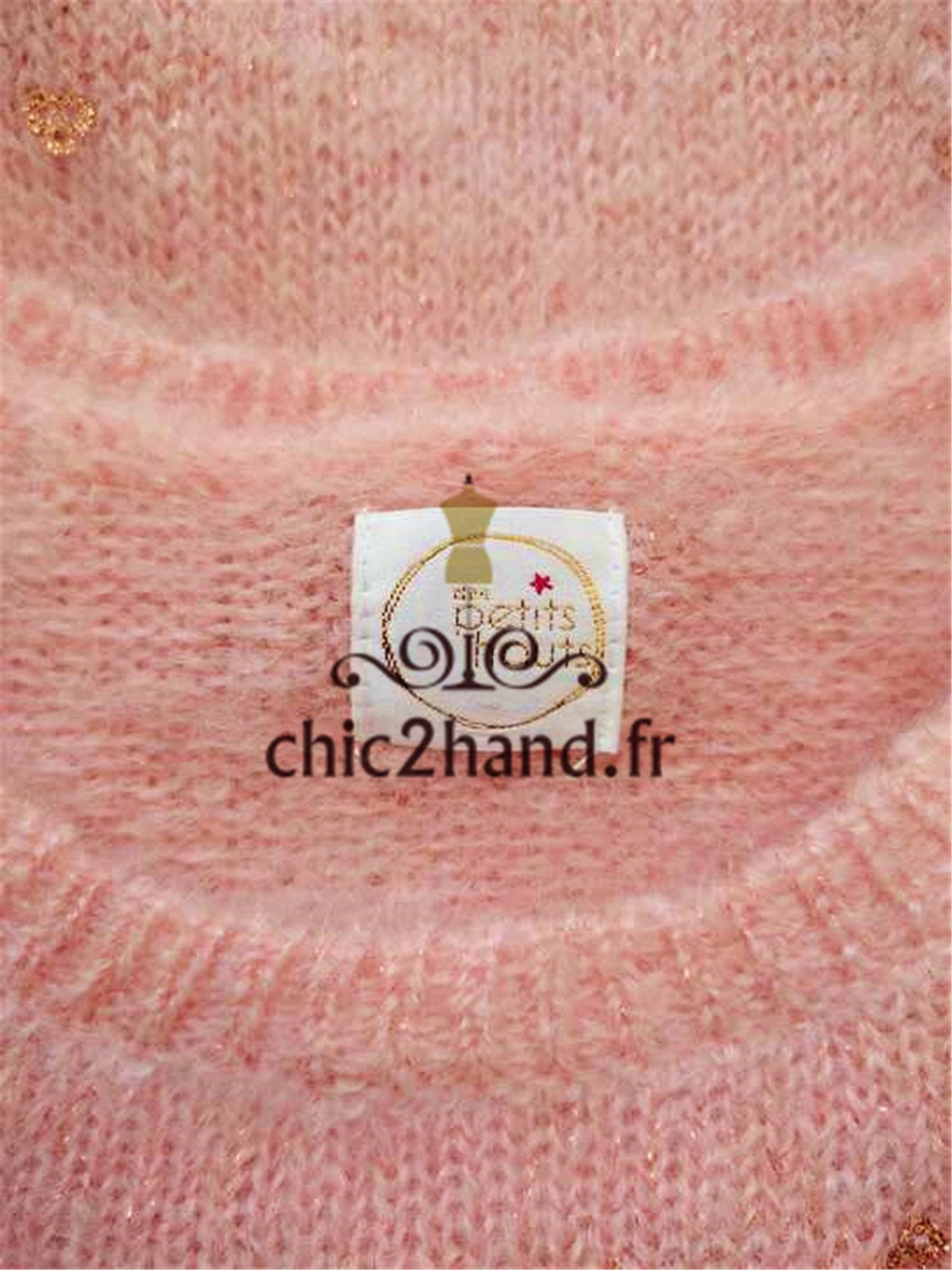 Pull doudou rose pivoine kid mohair Des Petits Hauts S Neuf modèle carmosa – Image 9