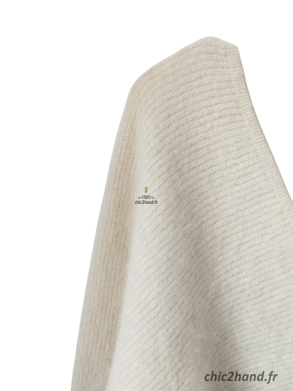 Pull doudou Des Petits Hauts Celeste laine alpaga lurex blanc T0 Neuf – Image 5