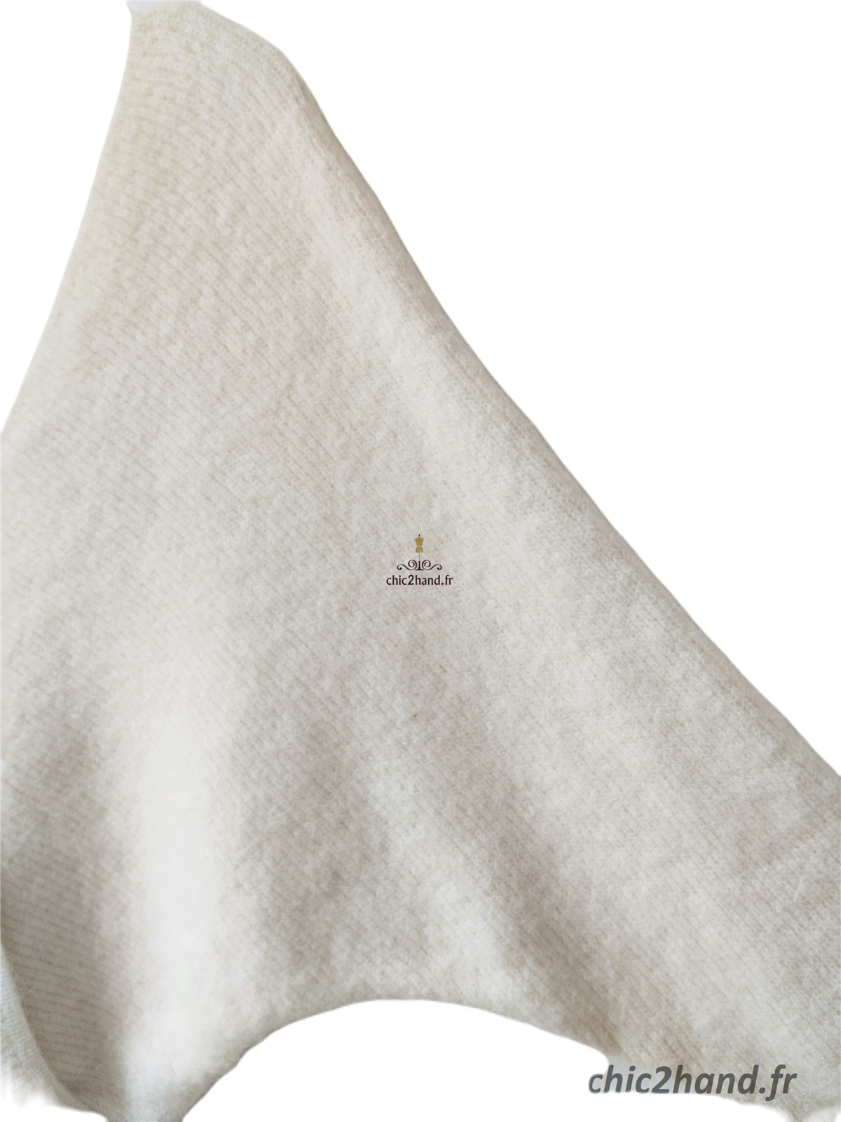 Pull doudou Des Petits Hauts Celeste laine alpaga lurex blanc T0 Neuf – Image 6