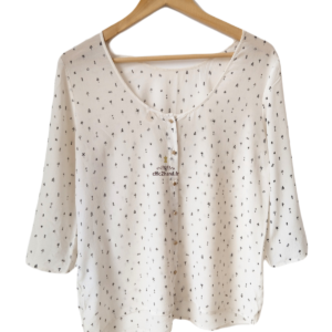 Chemisier blouse oversize 100% pure soie Des Petits Hauts falida S Neuf blanc crème
