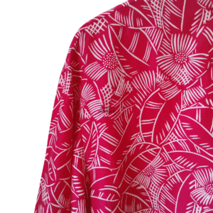 Chemisier blouse oversize manches longues Des Petits Hauts Silly 100% soie S M rose fleuri NEUF