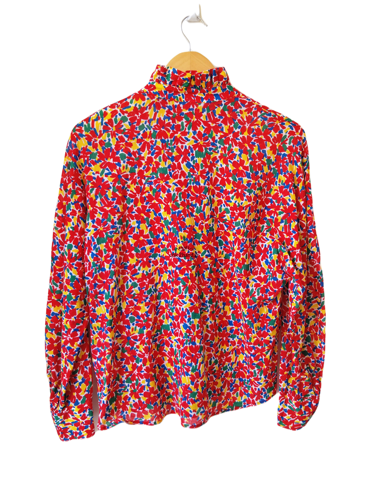 Top blouse manches longues rouge fleuris Claudie Pierlot M fr38 NEUF – Image 6