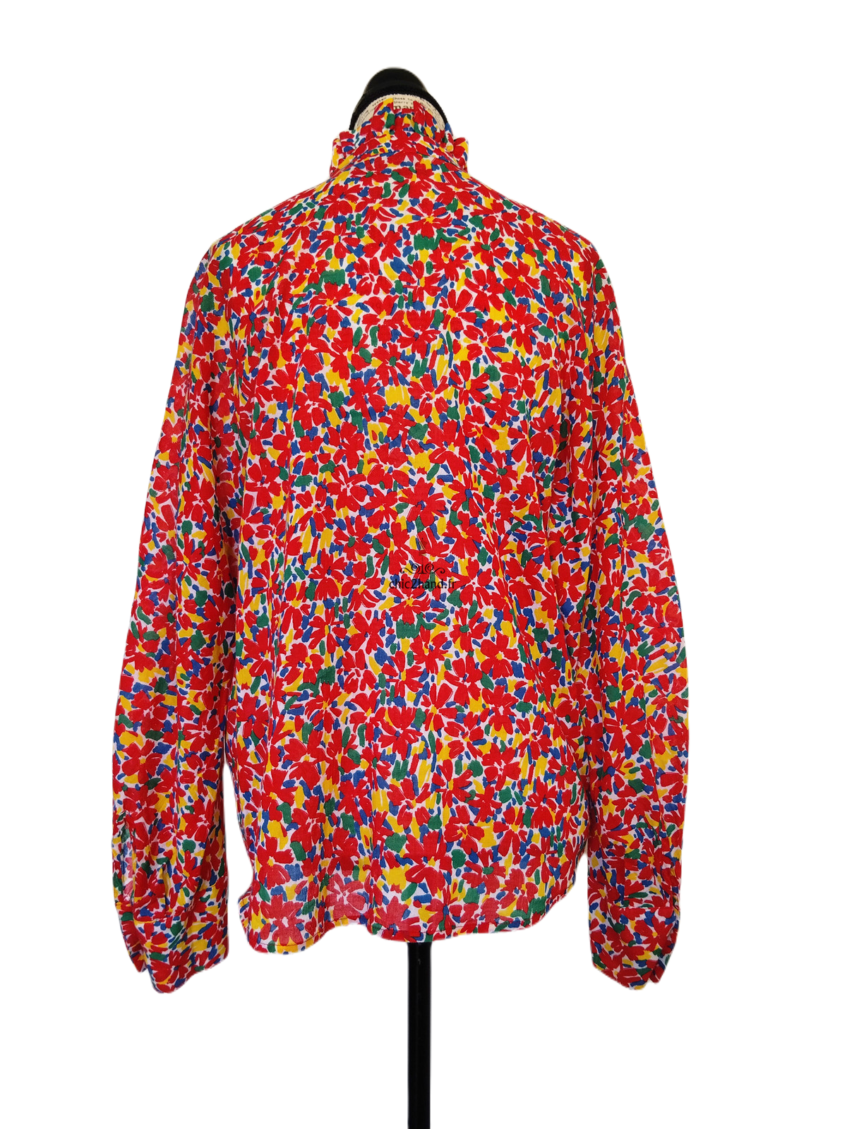 Top blouse manches longues rouge fleuris Claudie Pierlot M fr38 NEUF – Image 9