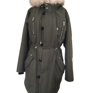 Parka fourrue avec capuche Claudie Pierlot FR36 S kaki Excellent état
