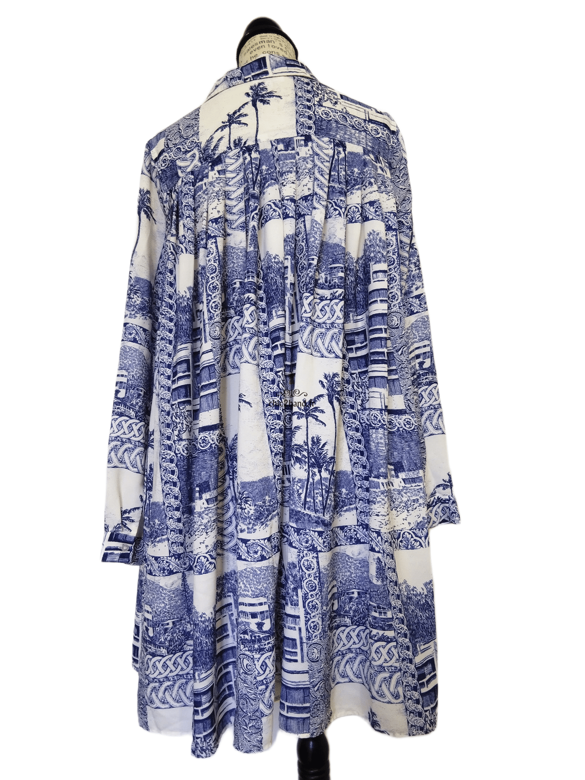 Robe manches longues pli bleu fleuris Claudie Pierlot S fr36 NEUF – Image 12