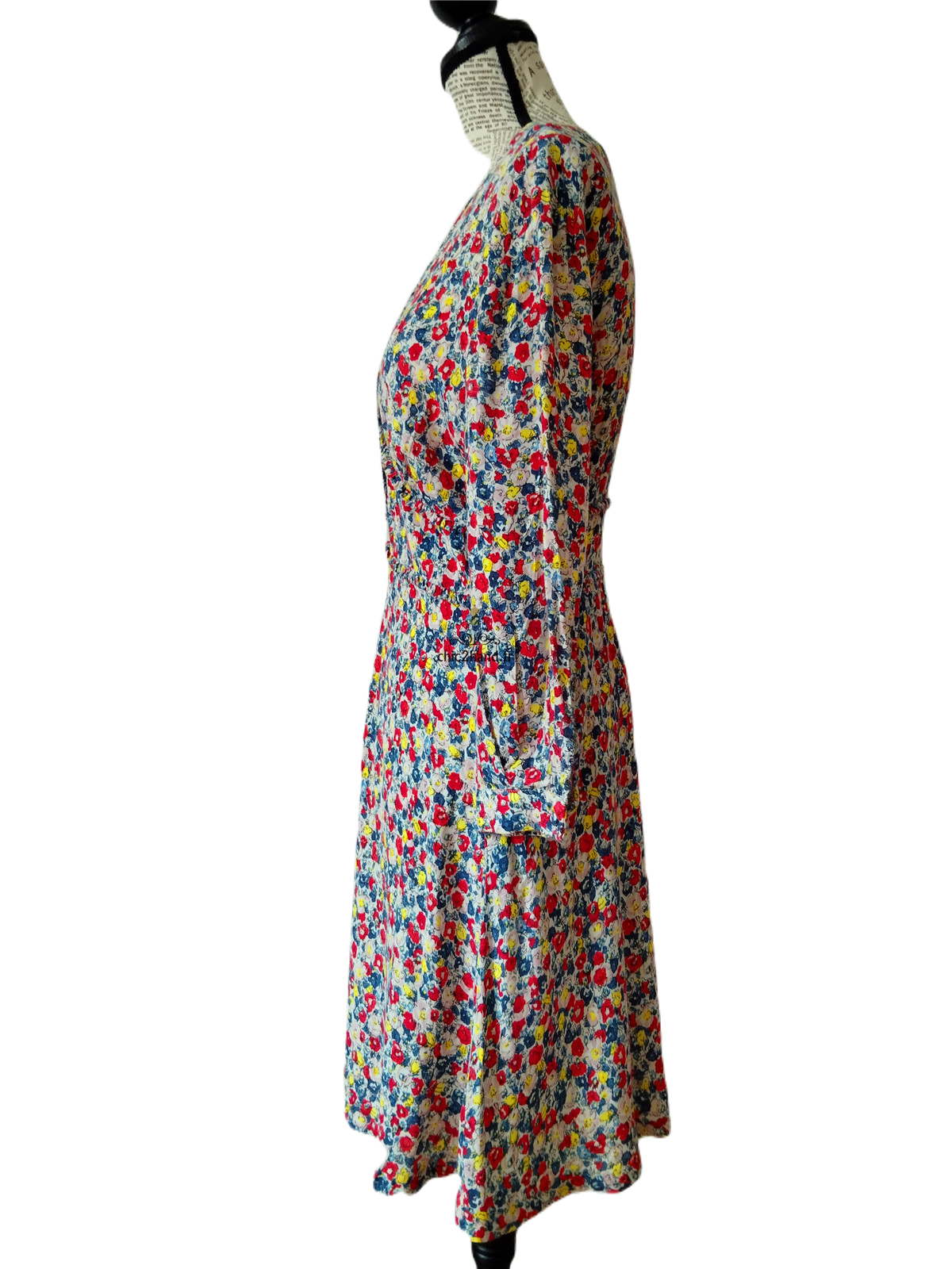 Robe manches longues blanc fleuris Claudie Pierlot S fr36 NEUF – Image 6