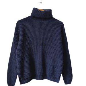 Pull 100% col roulé pure laine comptoir des cotonniers dacheville S bleu marine Excellent état