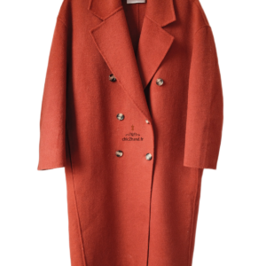 Manteau long oversize laine American Vintage Dado404 M rouge brique NEUF