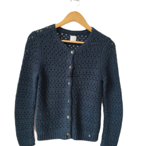 Gilet cardigan doudou Des Petits Hauts dalhia ajouré vert foncé T1 Neuf