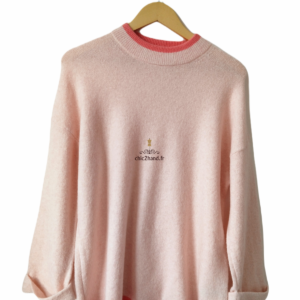Pull oversize chauve souris laine American Vintage damsville rose XS S dam18e neuf