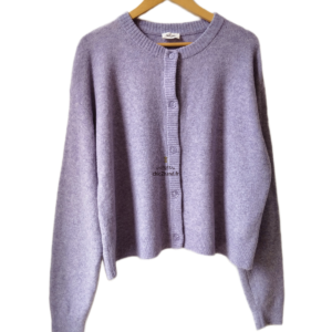 Gilet cardigan oversize  laine American Vintage dam19e lilas XS S Neuf