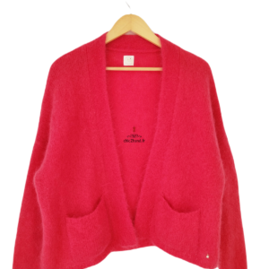 Gilet cardigan doudou kid mohair Des Petits Hauts T3 rose fushia modèle danalie excellent état