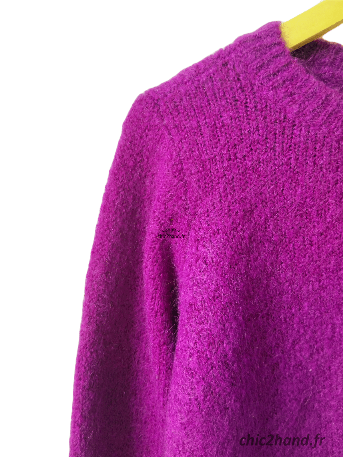 Pull oversize doudou Des Petits Hauts darcy kid mohair mérinos T0 violet Excellent état – Image 4