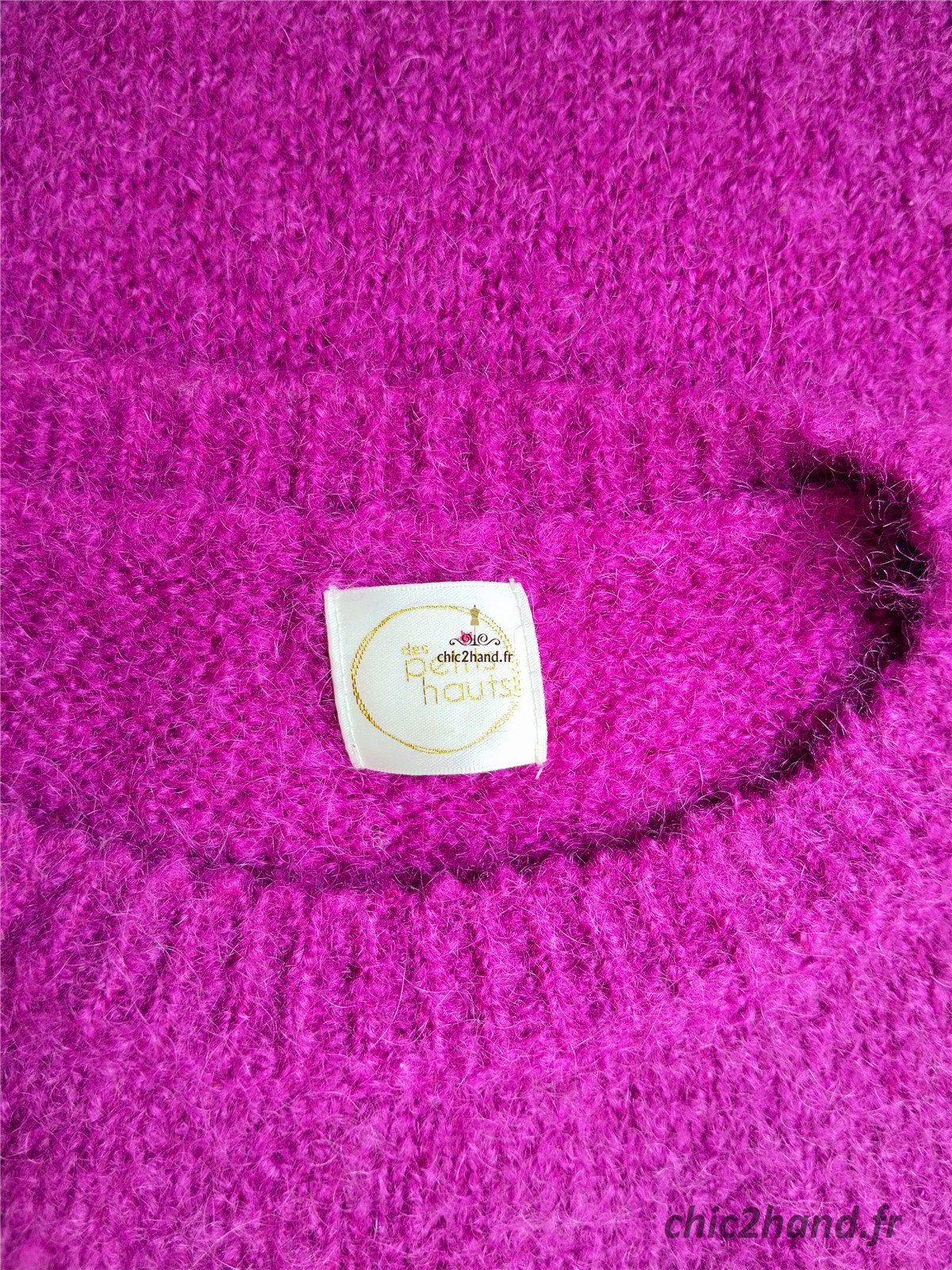 Pull oversize doudou Des Petits Hauts darcy kid mohair mérinos T0 violet Excellent état – Image 12